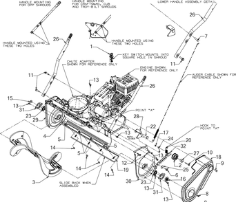 Frame Diagram and Parts List for 1X21-INCHLHP (31PM2T6C710)(2019) Cub Cadet Snow Blower